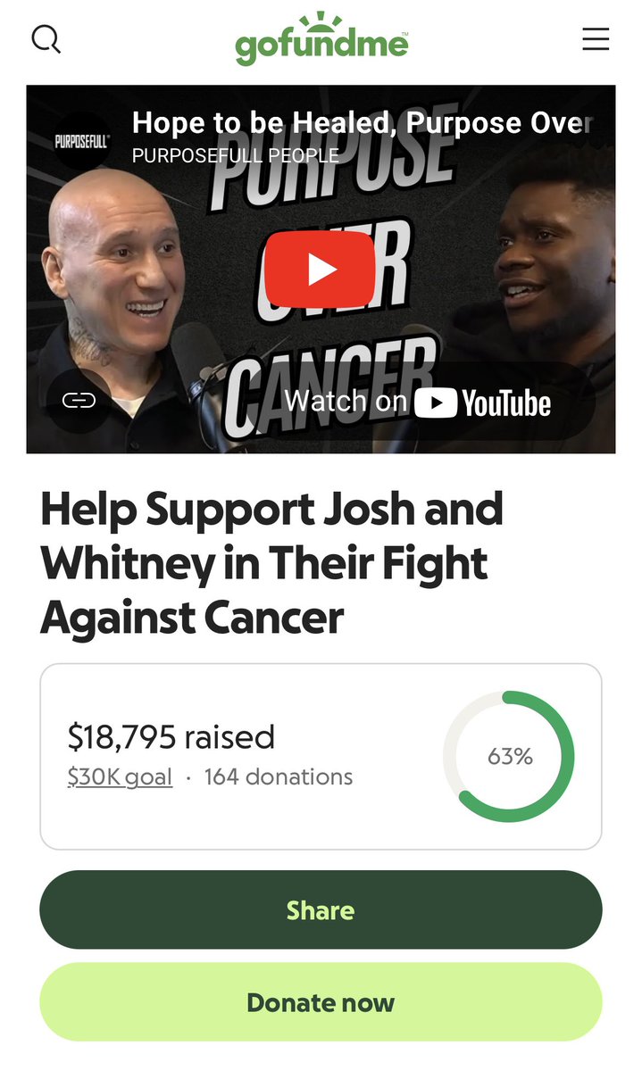 I need your help. 

My wife’s friend has organized this GoFund me for a very special Christian couple. It’s definitely a crisis at this point. 

The husband has been battling kidney cancer for years and now his body isn’t responding to treatment.

Please consider donating as