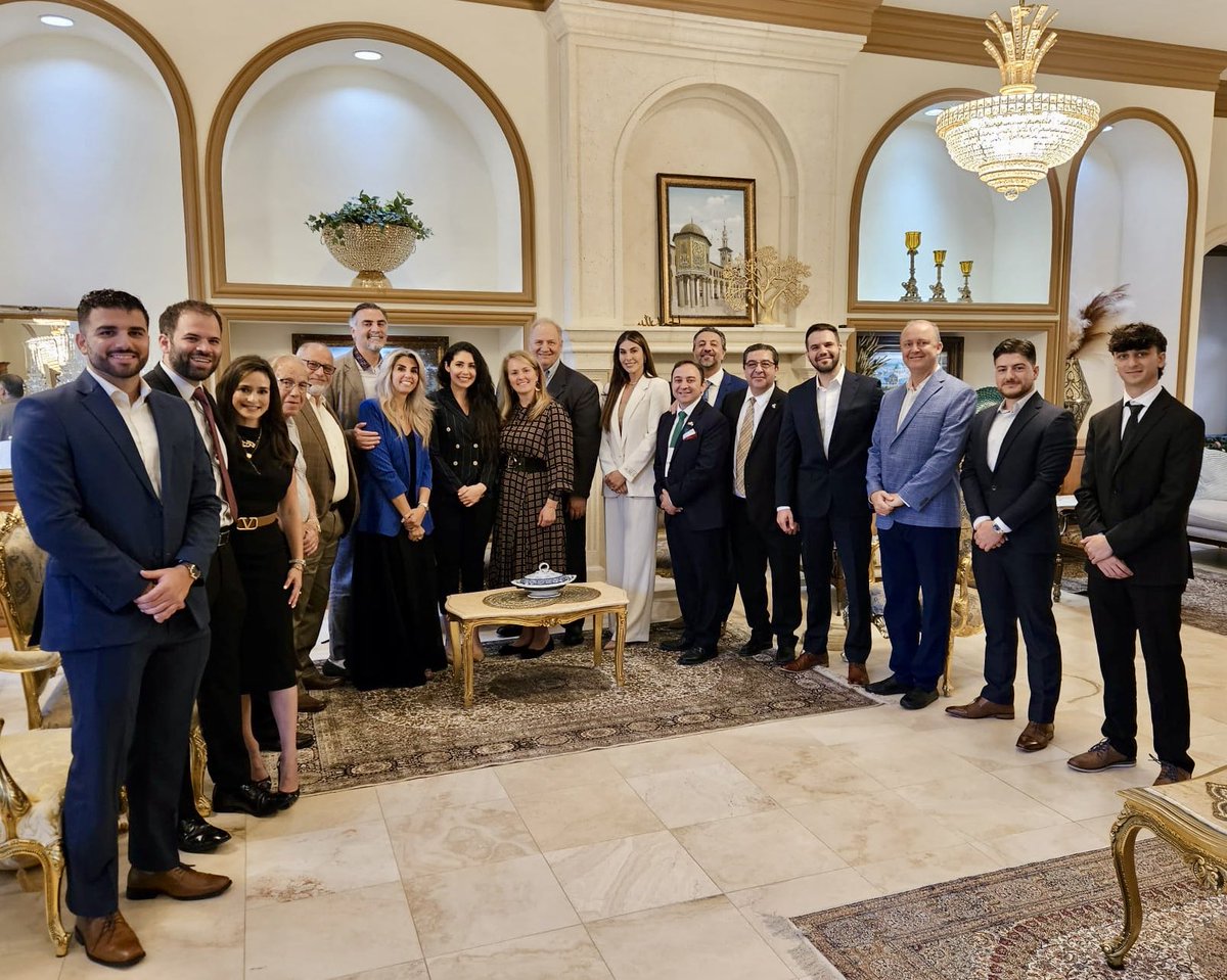 SyriaSAAPP's tweet photo. عقد التحالف السوري الأمريكي للسلام والازدهار اجتماعًا بنّاءً مع عضوة الكونغرس آنا بولينا لونا، جرى خلاله مناقشة مستقبل سوريا، والمصالح الأمنية الوطنية للولايات المتحدة، والتزامنا المشترك بتحقيق الاستقرار الإقليمي والسلام الدائم.

ركّز النقاش على ضرورة الدعم الكامل لمشروع القانون H.R. 3941 لإلغاء قانون قيصر، وأهمية إعادة فتح المسارات الاقتصادية المشروعة لدعم تعافي سوريا، بالإضافة إلى تمديد برنامج الحماية المؤقتة (TPS) للسوريين في الولايات المتحدة.

وبصفتنا تحالفًا ملتزمًا بالدبلوماسية المبدئية والحلول المستدامة، نثمّن قيادة عضوة الكونغرس لونا، وصراحتها، وتفاعلها الإيجابي مع هذه القضايا المحورية.

خالص الشكر للدكتور عمار حمدان، عضو مجلس إدارة التحالف، على حفاوة الاستقبال وكرم الضيافة.

The Syrian American Alliance for Peace and Prosperity held a constructive meeting with Congresswoman Anna Paulina Luna to discuss the future of Syria, U.S. national security interests, and our shared commitment to regional stability and lasting peace.

The discussion emphasized the need for full support of HR 3941 to repeal the Caesar Act, the importance of restoring lawful economic pathways to support Syria’s recovery, and the extension of Temporary Protected Status (TPS) for Syrians in the United States.

As an Alliance committed to principled diplomacy and sustainable solutions, we value Congresswoman Luna’s leadership, candor, and constructive engagement on these critical issues.

A special thank you to our host, Dr. Ammar Hmeidan, a member of the Alliance’s Board of Directors, for the warm welcome and generous hospitality.

#Syria #سوريا #SyrianAmerican #AdvocateForChange