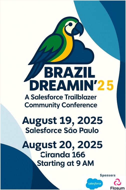 Vem aí o Maior Evento de Salesforce no Brasil!!!

linkedin.com/posts/dvlprbr_…

#BAM <a href="/trailhead/">Trailhead</a> #Trailblazers #Salesforce #SalesforceCertified #trailblazercommunity <a href="/SalesforceOrg/">Salesforce.org</a> <a href="/SalesforceMVPs/">Salesforce MVPs</a>