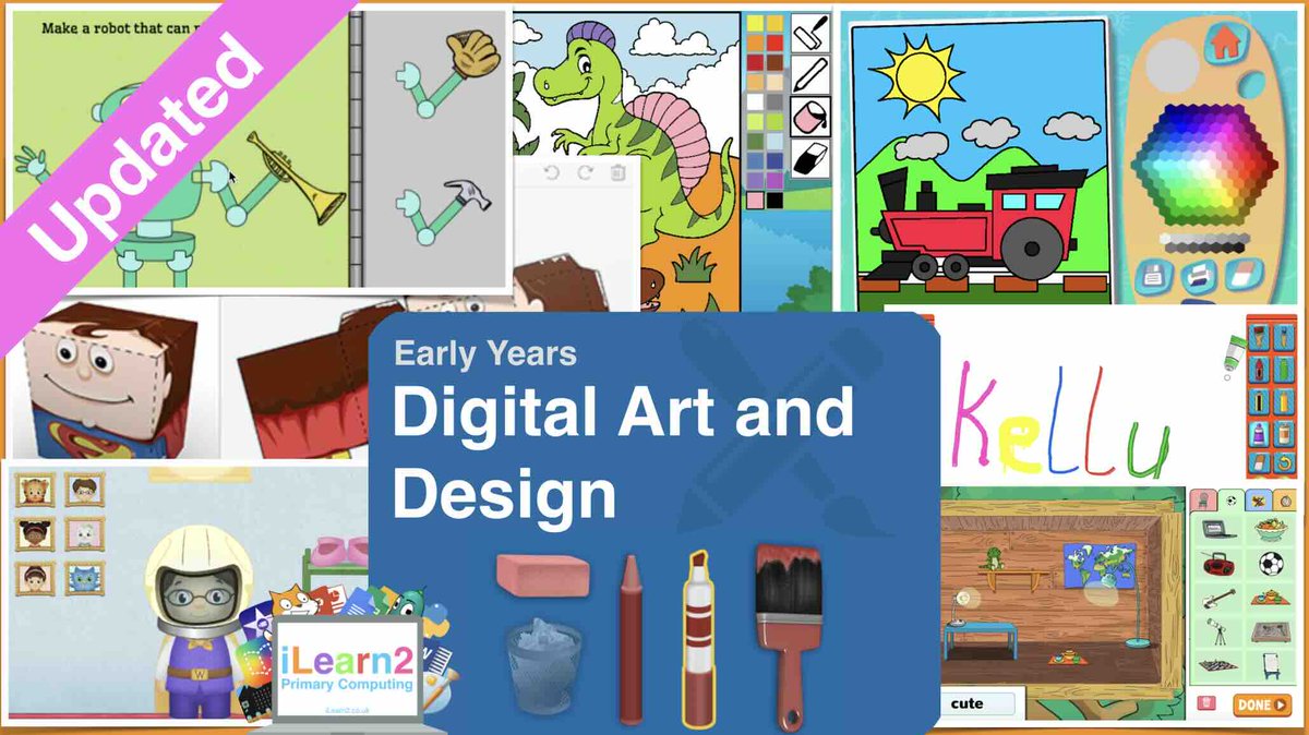 *NEW* This month's update to iLearn2.co.uk is to Early Years Digital Art and Design Activity Pack. We have added a 'Design a train carriage' extension activity. ilearn2.co.uk/previewearlydi… #edtech #homelearning