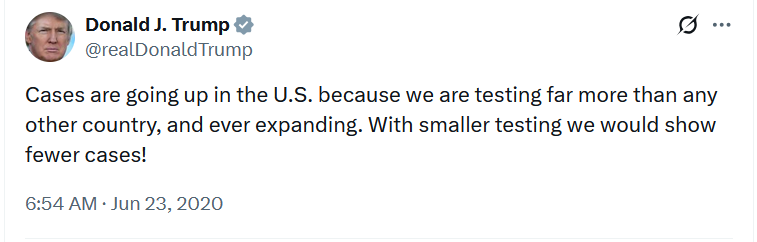 If you don't like the test results, stop the testing. If you don't like the job numbers fire the bean counter. Nothing's changed.