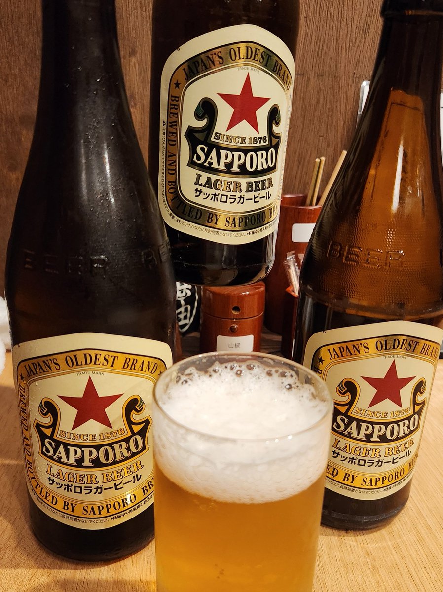 酒の大三角。

赤星が飲める旨い店見つけた⭐️