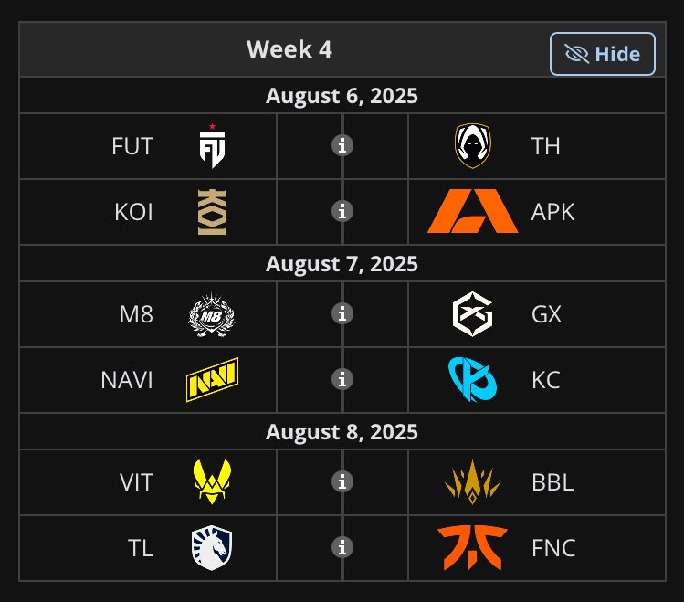 SoufLeRetour's tweet photo. #VCTEMEA week 4
#THWIN
#APKWIN*
#M8WIN
#KCWIN
#BBLWIN
#TLWIN https://t.co/Ff29tkjxZQ