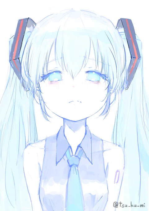 愛されなくても君がいる を聴きながら描いた絵 #ピノキオピー #初音ミク ラフの段階でこれでもいいかも?とか思ってしまった