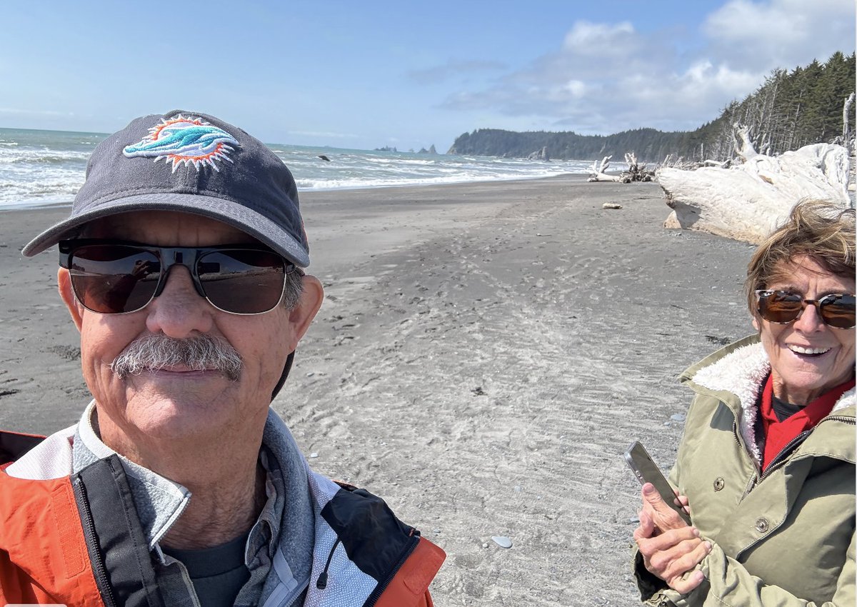 Jeb and Cindy at beautiful Rialto Beach in Olympic National Park. #poinsettiagroves