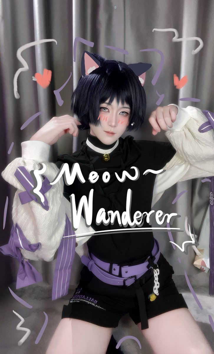 KittyMint_sama's tweet photo. 猫猫？#scaramouche #散兵 #流浪者 #wanderer #cosplay #cos #原神cos  #GenshinImpact https://t.co/IkFU8yAeRu