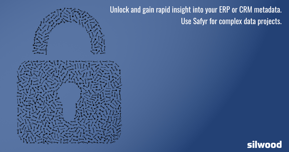 Silwood_Safyr's tweet image. Unlock and gain rapid insight into your #ERP #CRM metadata Safyr for complex data projects ow.ly/Hvkt50VwqIU #MetadataManagement #Metadata #Masterdata #DataGovernance #DataCatalog #DataCompliance#DataWarehouse #ETL #BI #DataMigration #DataIntegration