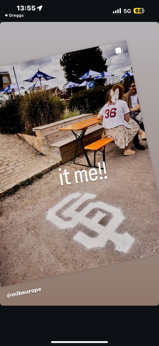 scotsredsox's tweet photo. guess who and their partner made it onto the @MLBEurope insta post from the hackney bridge takeover! https://t.co/L6bherU05I