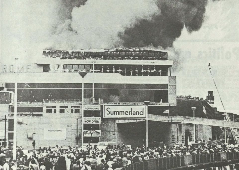 On this day in 1973 a devastating fire ripped through Summerland leisure centre in the Isle of Man, killing 50 people and seriously injuring a further 80.

Highly flammable acrylic Oroglas windows, inadequate ventilation and locked fire doors lead to the high death toll.