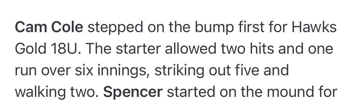 Decent outting on the mound yesterday