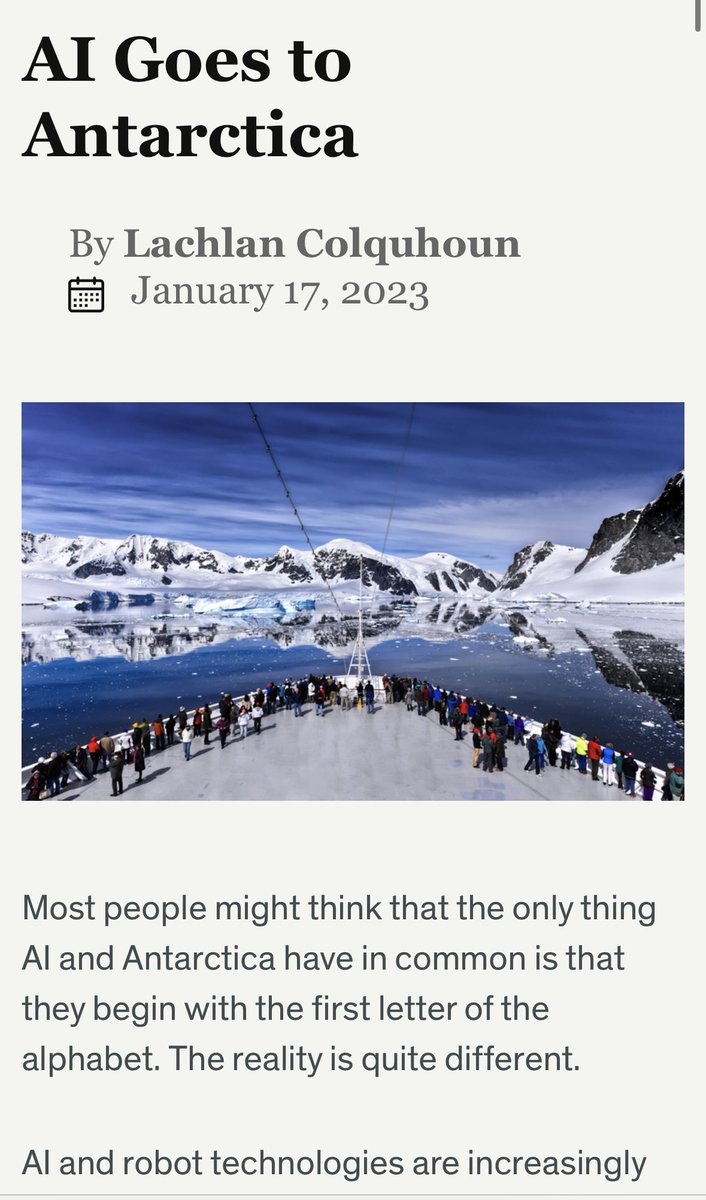 Harry Fisher (@harryfisheremtp) on Twitter photo If I were an evil huge AI producer I would utilize Antarctica for natural cooling to save on cost and then blame the excess heat on global warming. Demanding money for the environment. 
Perfect profit driven loop. 
God bless If I were an evil huge AI producer I would utilize Antarctica for natural cooling to save on cost and then blame the excess heat on global warming. Demanding money for the environment. 
Perfect profit driven loop. 
God bless