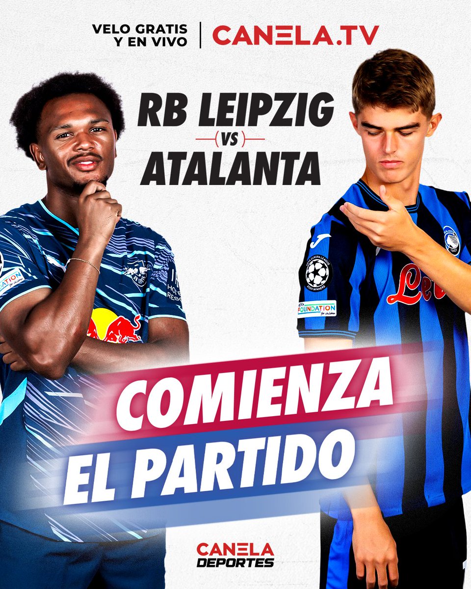 🇦🇹 LEIPZIG vs ATALANTA 🇮🇹 comenzó el amistoso internacional en <a href="/CanelaDeportes/">Canela Deportes</a>

Con narración de <a href="/andreslicht/">Andrés Lichtveld</a> y comentarios de <a href="/Alegtz12/">Ale Gutierrez C</a> y <a href="/aldogusa/">Aldo Gusa</a>

Link aquí 👉 bit.ly/4eoKnLN