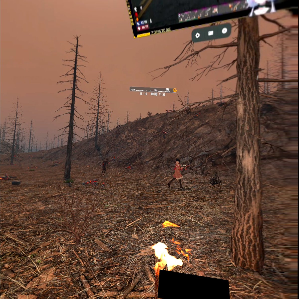 mam0ru_i's tweet image. #7DaysToDie #7DVR #VRMOD #NPCmod  
動作確認もかねてNPC桜夜さんと探索してきた 
前バージョンから NPCしゃべらんな って思ってたけど 
しゃべってるわ 
ただ音量が小さい 
NPCボイスの音量調整はどこでやるのかな
#柊依屋