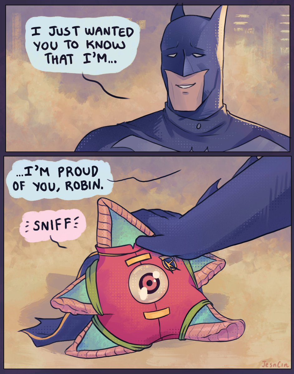 "Batman telling Robin of choice that he is proud of them" for <a href="/winniecomics/">winnie</a> thanks for donating to <a href="/dcforgaza/">DC Gotcha For Gaza | DONATIONS CLOSED</a> ⭐️❤️