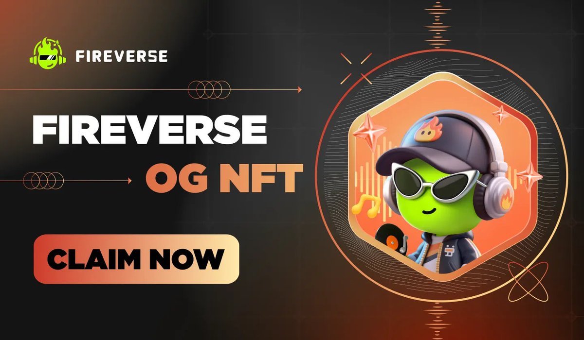 Fireverse BSC生态首创 AI+音乐

AI+的叙事今年有很多，但是 AI+音乐在加密市场独一份

这个项目就是 <a href="/FireverseV/">Fireverse Ventures</a>，由 Nobody（Moonbox）IP 平台孵化的

📌跟项目方要了10个 OG NFT，这个 NFT 发币有空投
⏰24h开奖
🔸点赞转发留下 BSC 地址

项目完成250万美元的融资，参投机构包括Nobody, OKX