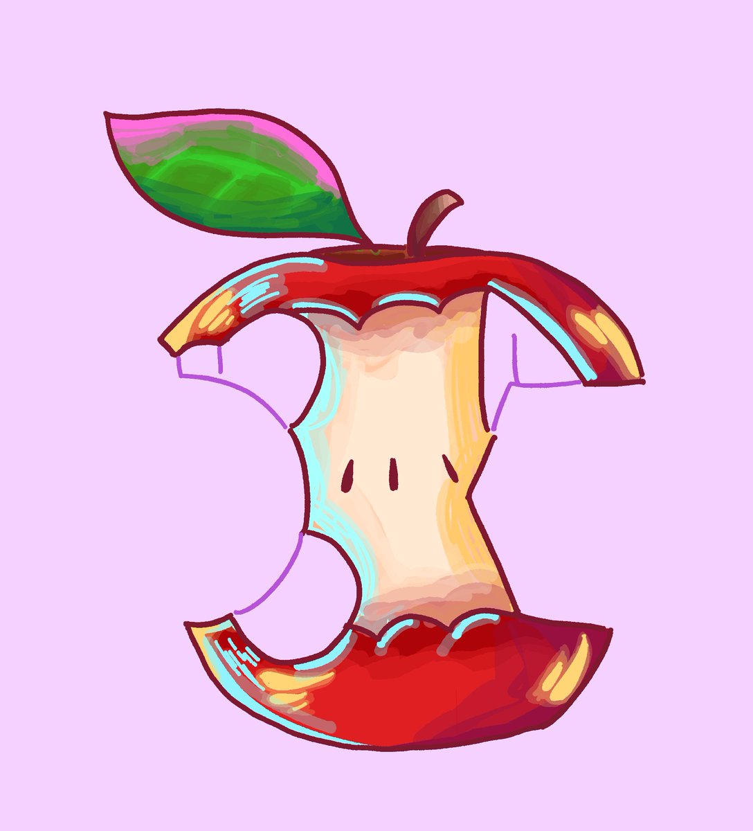 Matchliy's tweet photo. Appol,how tf do you shade it,,i colored and shaded and added details all in one layer send help(day 69) #bubblecraft #dandysworld https://t.co/vVjOsQnabL