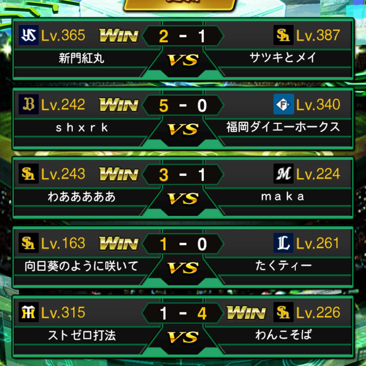 本日21時～ <a href="/purosupiRegulus/">プロスピクラン💫Regulus💫</a> 様
と大会ルールで対抗戦を行いました！
結果は2-3で紅蓮の敗北です😭
また機会があればよろしくお願いします😊
#プロスピa