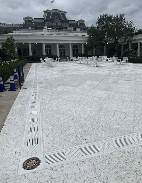 The Rose Garden looks sterile and dead after Trump destroyed it.