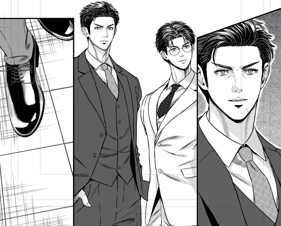 톤작업 때문에 앞페이지로 돌아가니 낯설어서 내 그림이랑 내외 중