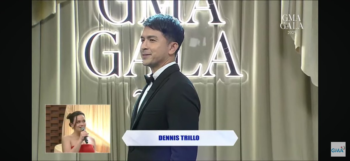 KerwinRegis's tweet photo. So handsome Dennis Trillo and pretty Jennylyn Mercado #GMAGala2025 https://t.co/2gMESnVZtR