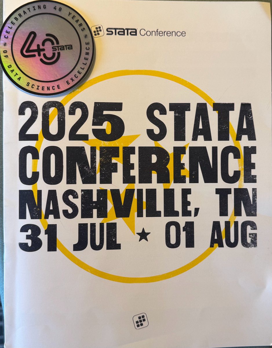 SYSTECHMar76440's tweet image. Had a great time at the 2025 Stata Conference #Stata2025, celebrating 40 years of Stata in the vibrant Music City – Nashville, TN!  Truly delighted to see their continued support and commitment to the Stata user community and Partners! 
 #stata #systech #Stata2025