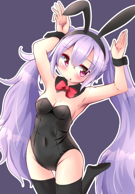 バニーの日とのことで再掲バニーラフィーちゃん バニー衣装が出得る前に描いたものです。白黒どちらがお好み?(両方だドン)#アズレン #ラフィー(アズールレーン) #8月2日はバニーの日