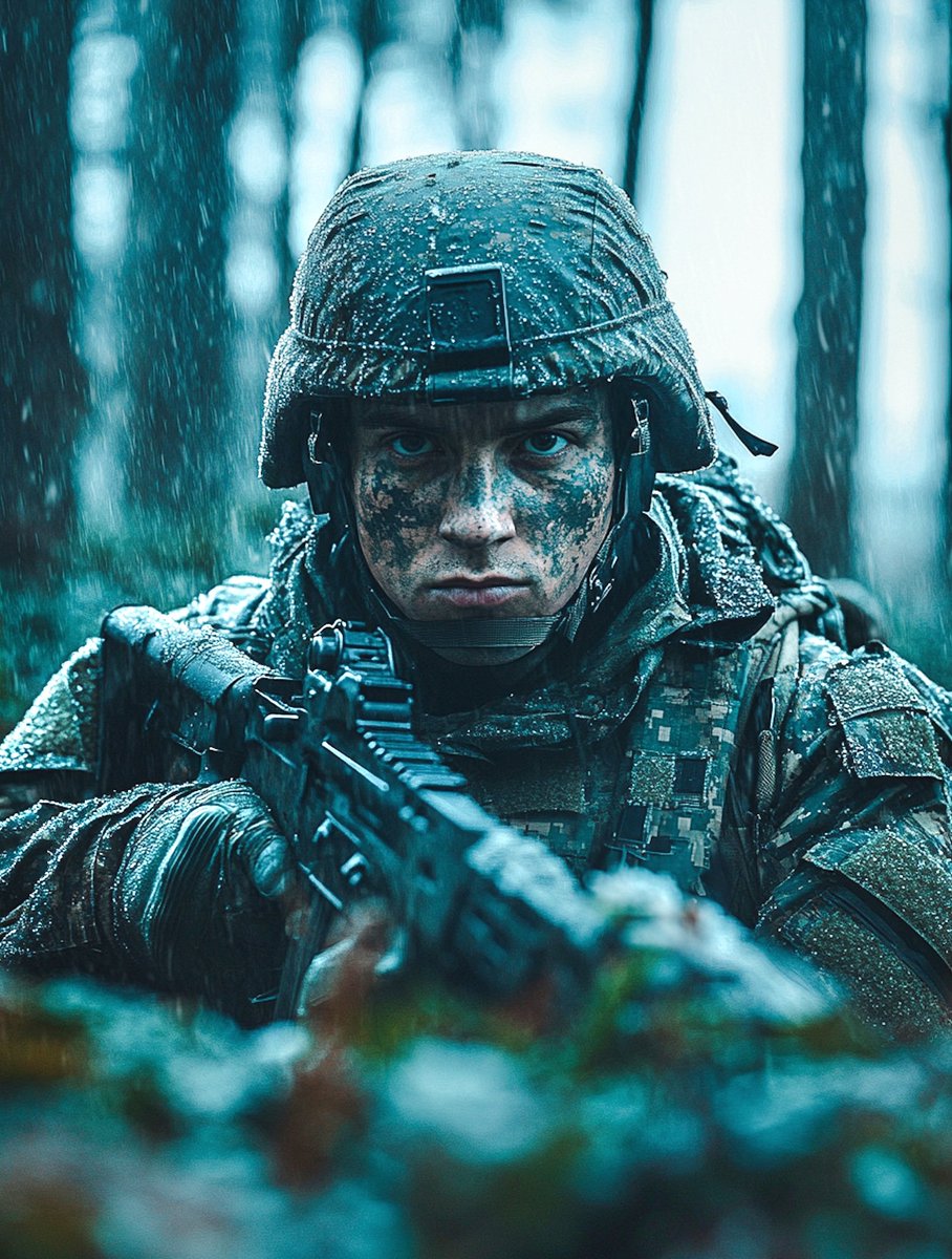 Blending in as a recon warfighter sometimes means you become part of the environment — soaking up the local mud.