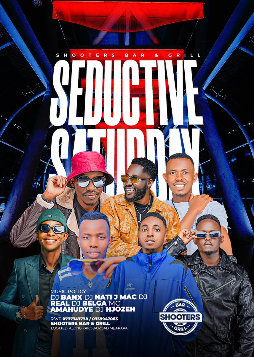 Mr Representing Everywhere π (@djnatij) on Twitter photo Seductive Saturday at Shooters
African Rythmz on Crooze Fm π»
<a href="/ShootersBar_Mbr/">Shooters Bar And Grill Mbarara</a>
<a href="/912CroozeFM/">91.2 Crooze FM</a> Seductive Saturday at Shooters
African Rythmz on Crooze Fm π»
<a href="/ShootersBar_Mbr/">Shooters Bar And Grill Mbarara</a>
<a href="/912CroozeFM/">91.2 Crooze FM</a>