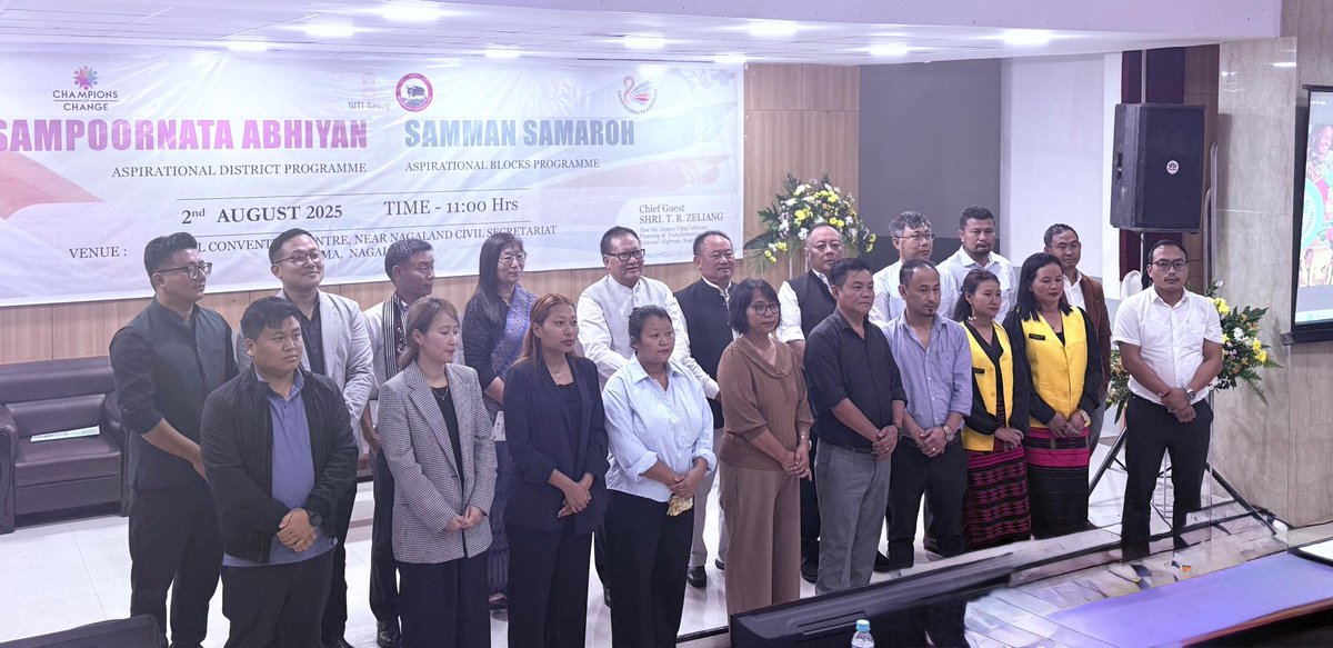 TR Zeliang (@trzeliang) on Twitter photo Honoured to be part of the award ceremony recognizing the unwavering commitment of dedicated officials and frontline workers from Aspirational Districts and Blocks that have achieved saturation in six Key Performance Indicators (KPIs) under <a href="/NITIAayog/">NITI Aayog</a>’s Sampoornata Abhiyan.
I Honoured to be part of the award ceremony recognizing the unwavering commitment of dedicated officials and frontline workers from Aspirational Districts and Blocks that have achieved saturation in six Key Performance Indicators (KPIs) under <a href="/NITIAayog/">NITI Aayog</a>’s Sampoornata Abhiyan.
I