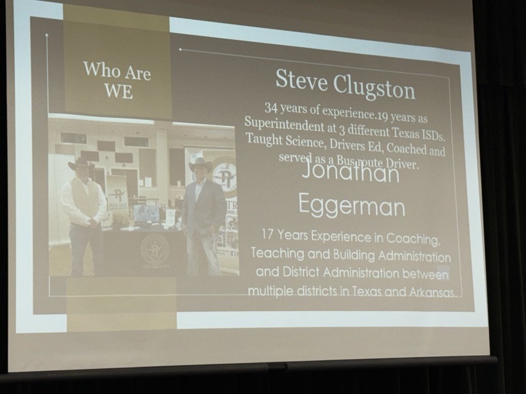 A heartfelt THANK YOU to Steve Clugston and Jonathan Eggerman of Pine Tree ISD for bringing the energy, inspiration, and motivation to our 2025 Scurry-Rosser ISD Convocation!  #SRISDConvocation2025 #ThankYou #WildcatsWin #OneTeamOneVisionOneGoal