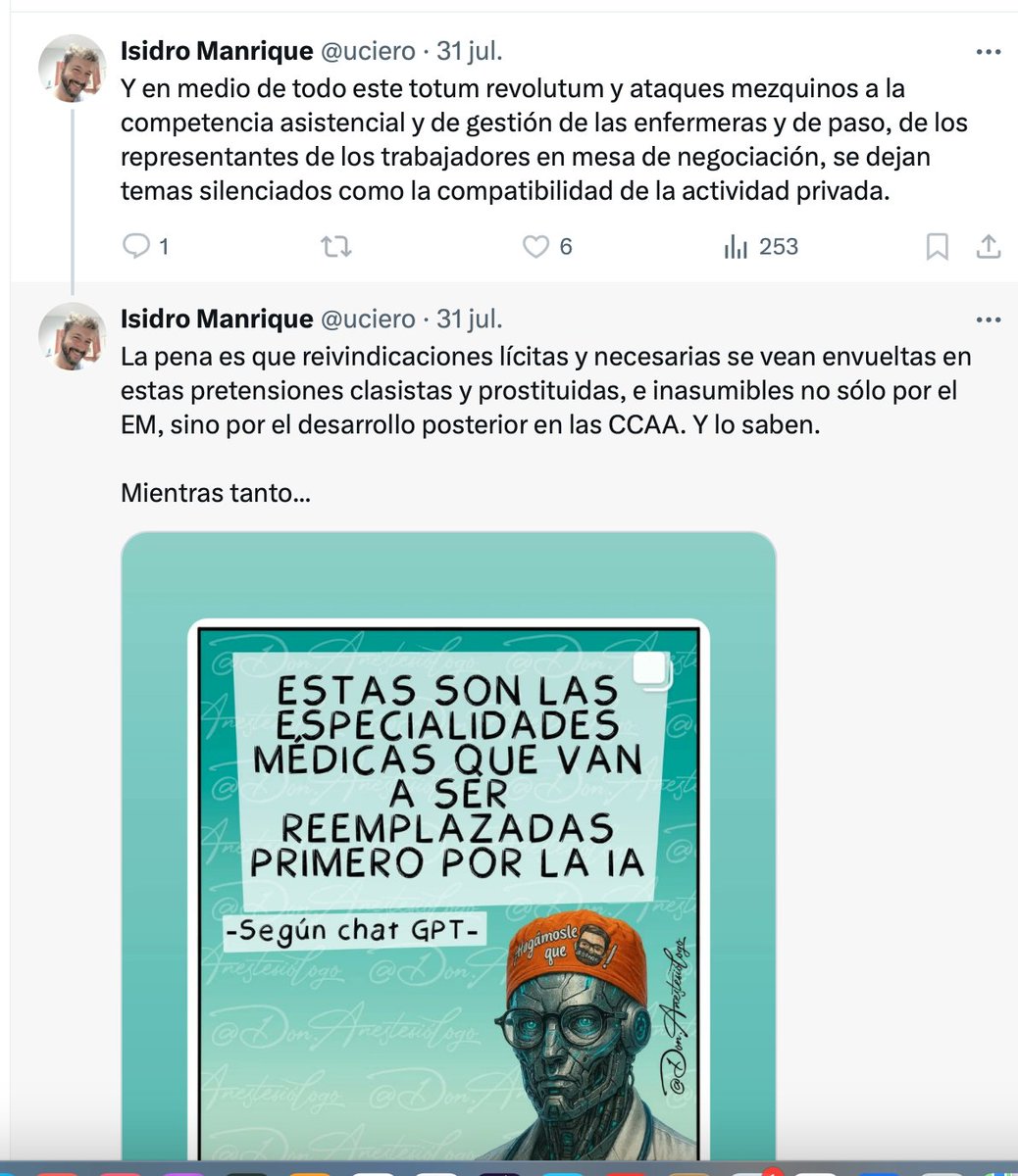 Porque hay cosas que no se pueden callar más. Estamos hartos de quienes pretenden acceder a competencias médicas por la vía del atajo, sin haber pisado una facultad de Medicina, y aún así se sienten con autoridad para despreciar y deslegitimar nuestra  defensa de la profesión👇