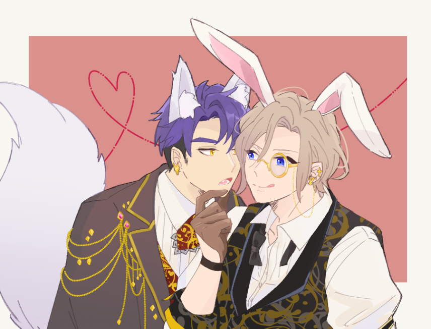 kashiiiwan's tweet photo. （兵摂）バニーの日　🐺連れ https://t.co/U8AwimREpy