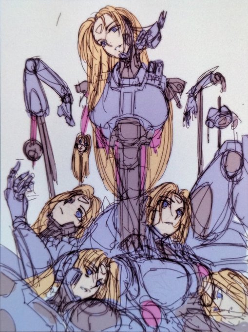 DPDロボ娘さんのラフです😊 