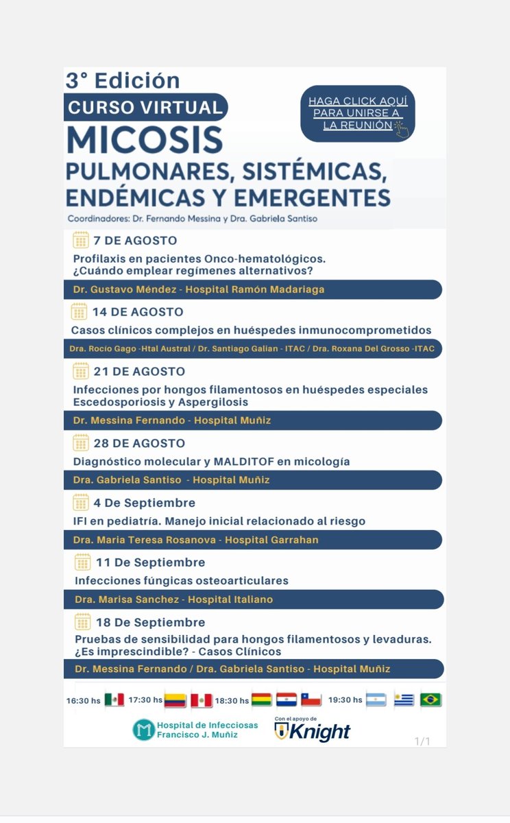 #Curso #Micologia #Virtual 
Todos están invitados a participar en las charlas que prefieran. Con más del 70% de asistencia reciben constancia. Actividad no arancelada. Ingresar directo por link
bit.ly/3U3fK6Z