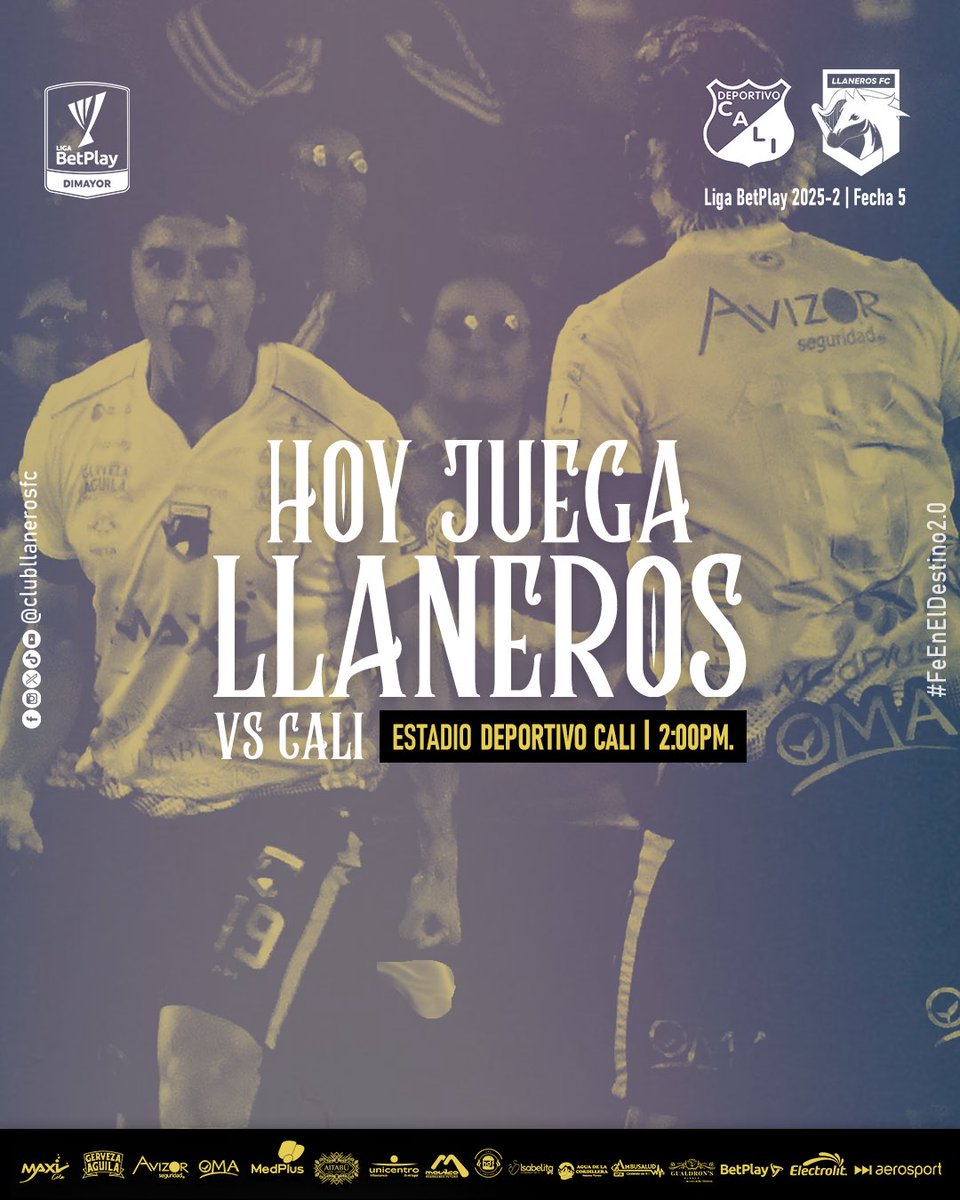 ๐๐น๐ฎ๐ป๐ฒ๐ฟ๐ผ๐ ๐๐ฬ๐๐ฏ๐ผ๐น ๐๐น๐๐ฏ ๐ด (@clubllanerosfc) on Twitter photo ๐ฃ๏ธ ยก๐๐ข๐ฌ ๐ฆ๐๐๐จ๐๐ฅ๐๐ ๐ข๐ฆ ๐๐๐๐๐๐ก๐๐ข ๐๐๐ฆ๐ง๐ข๐ฅ๐๐! ๐ณ๏ธ๐ด Visitamos a <a href="/AsoDeporCali/">Deportivo Cali</a> con la firme convicciรณn de continuar en los primeros lugares.
๐๏ธ 2/8/2025 - 2:00 p.m.
๐๏ธ Estadio Deportivo Cali.
๐บ Transmisiรณn en el Centro de Entretenimiento. ๐ฃ๏ธ ยก๐๐ข๐ฌ ๐ฆ๐๐๐จ๐๐ฅ๐๐ ๐ข๐ฆ ๐๐๐๐๐๐ก๐๐ข ๐๐๐ฆ๐ง๐ข๐ฅ๐๐! ๐ณ๏ธ๐ด Visitamos a <a href="/AsoDeporCali/">Deportivo Cali</a> con la firme convicciรณn de continuar en los primeros lugares.
๐๏ธ 2/8/2025 - 2:00 p.m.
๐๏ธ Estadio Deportivo Cali.
๐บ Transmisiรณn en el Centro de Entretenimiento.