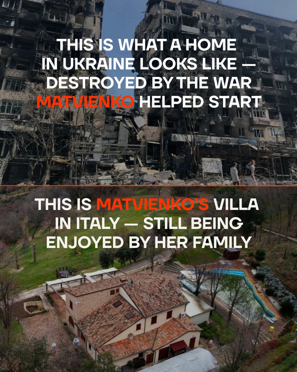 Valentina Matvienko is a war criminal. Her Italian property must be seized.