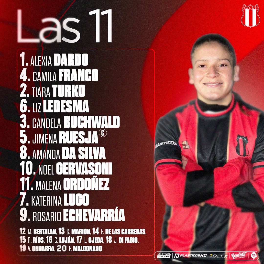 📋 Las 11 para enfrentar a Unión.

#JuegaDefe ⚽️
#VamosDRAGONAS 🔴⚫️