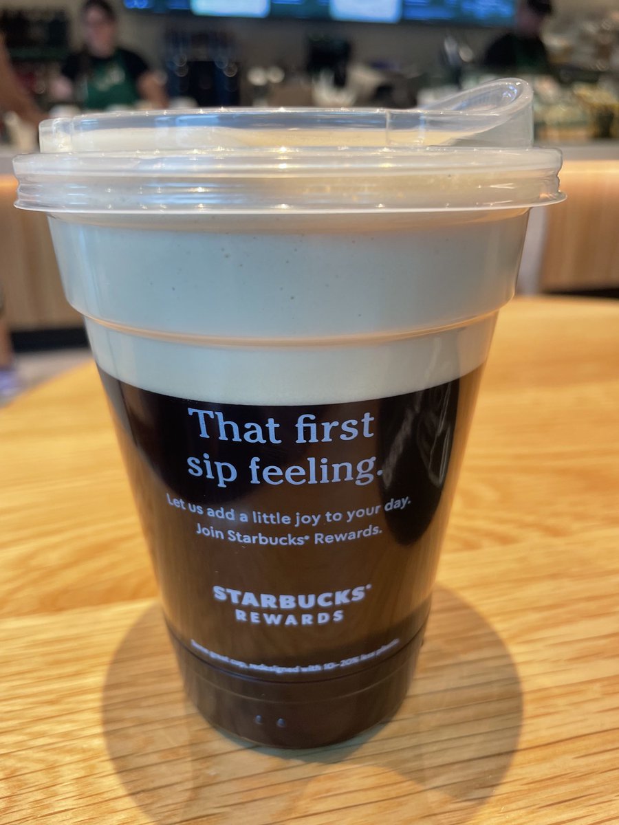 Enjoying a cuppa Nitro Cold Crew (my summer fave) at ⁦<a href="/Starbucks/">Starbucks</a>⁩⁦ this morning. #coffee #rainysaturday