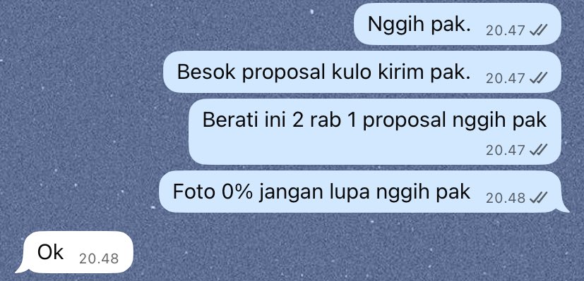Apasih tiap bubble gue kasih akhiran "pak" 😩