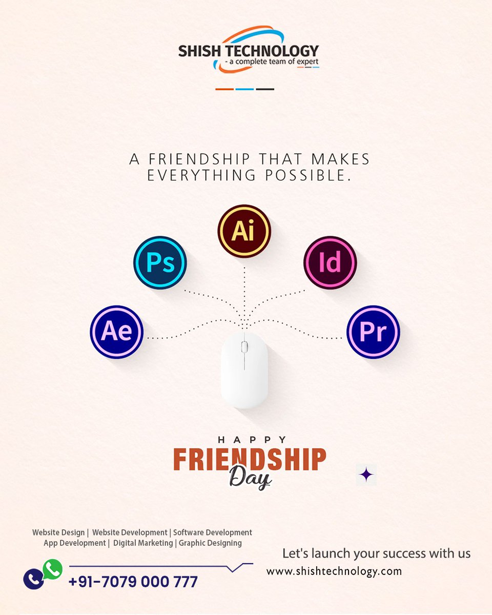 ShishTechnology's tweet image. Just like these tools, our team works in perfect sync to bring your ideas to life. 💡
Happy Friendship Day from Shish Technology — where collaboration meets creation!

#ShishTechnology #FriendshipDay #CreativeTeamwork