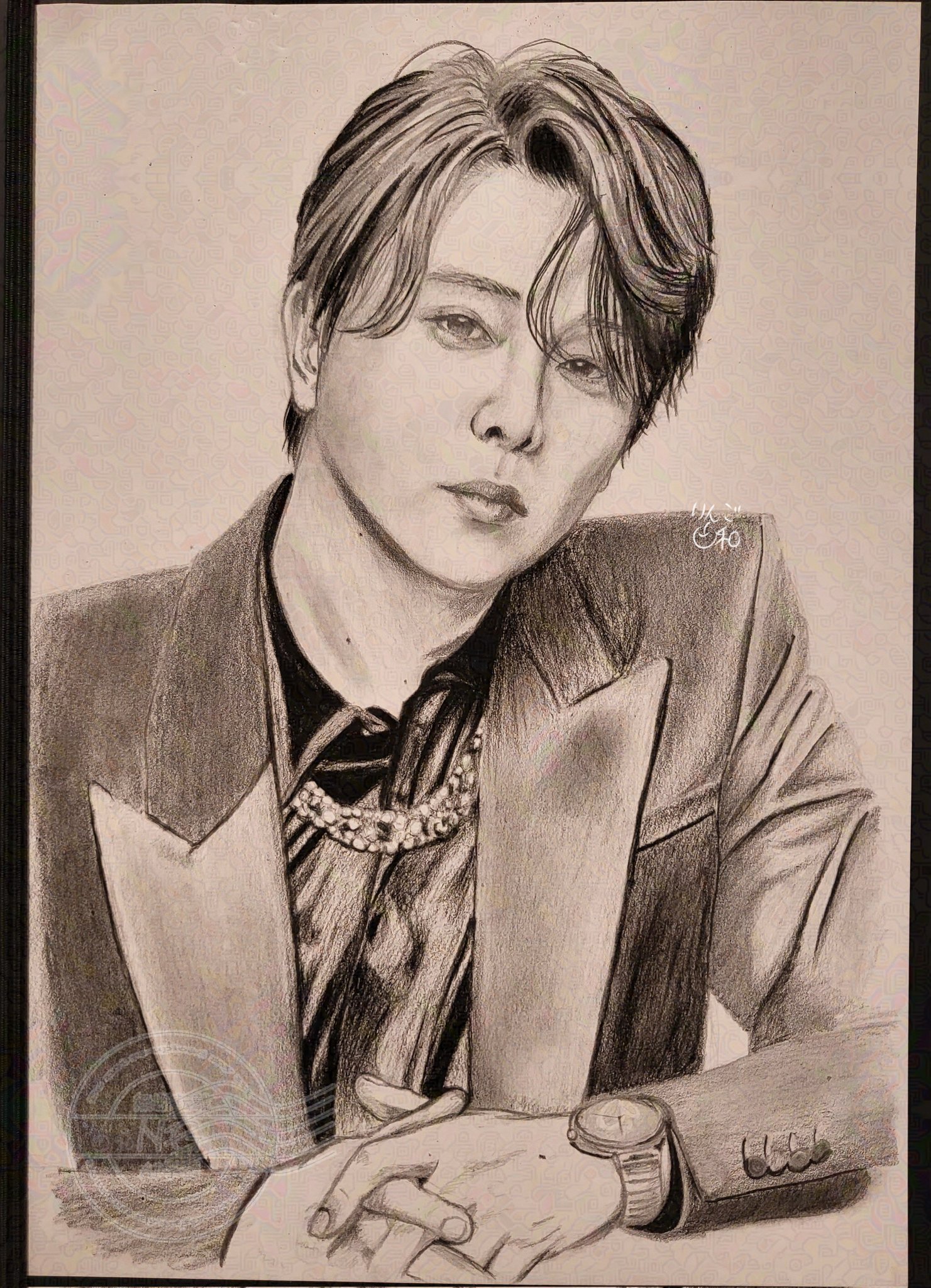 Juliet 女性の肖像画 鉛筆画 木炭紙 Juliet 女性の肖像画 鉛筆画 木炭紙 （白鉛筆画で若い頃のレオ様