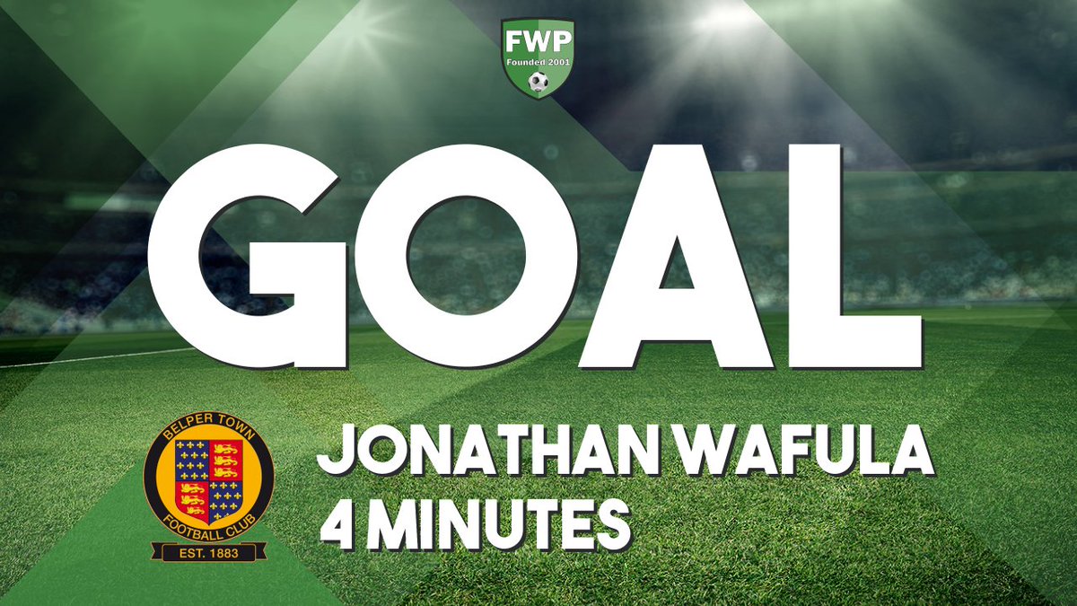 GOAL: BELPER TOWN 1-0 Congleton Town - Jonathan Wafula (4') fwp.co/HuL3xJ