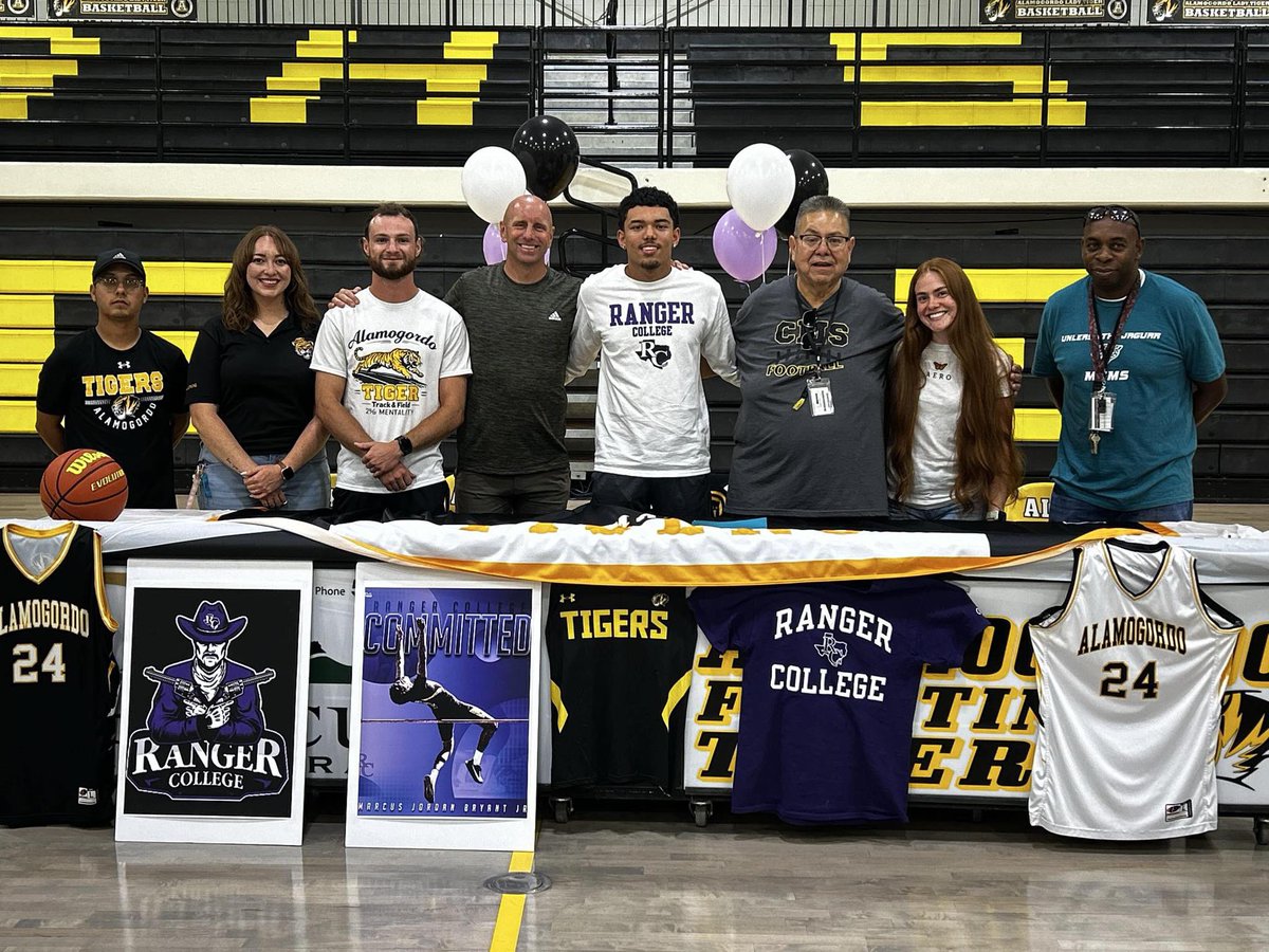 Congrats to Alamogordo’s Marcus Bryant Jr. on signing his Letter of Intent to Ranger College in Texas to continue his education and compete in Track and Field! 

Marcus lettered in Track, Basketball and Football at AHS! 

Way to go!