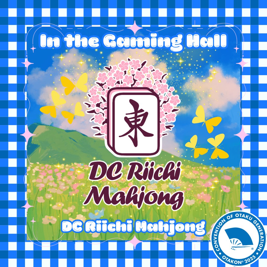 Otakon's tweet photo. DC Riichi Mahjong will be in the gaming room all three days of Otakon to provide riichi mahjong free play, beginner lessons, and tournament play.

Teaching Lessons Times:
Friday: 11am, 2pm, 5pm
Saturday: 11am, 2pm, 5pm, 8pm
Sunday: 11am

Mahjong Tournament: Friday 8pm! https://t.co/rJHWbbTQ2I
