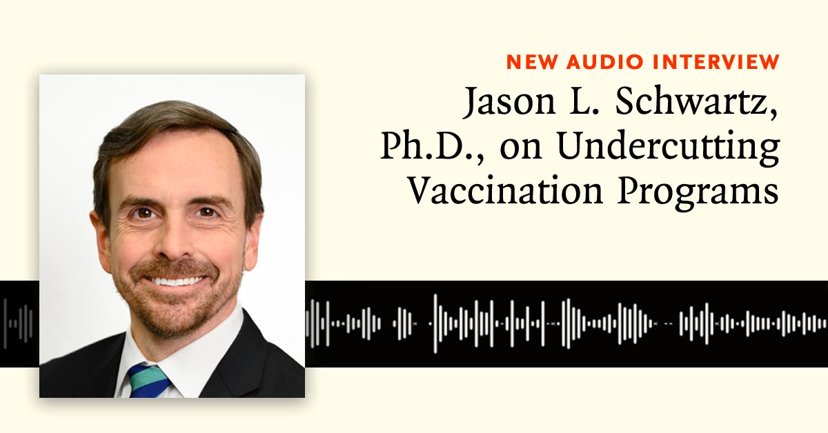 NEJM (@nejm) on Twitter photo Jason L. Schwartz, PhD, discusses changes to the Advisory Committee on Immunization Practices and approaches to sustaining U.S. vaccination efforts. Listen to the full interview with NEJM Executive Managing Editor Stephen Morrissey (<a href="/srm128/">Stephen Morrissey</a>): nej.md/44RVjQH Jason L. Schwartz, PhD, discusses changes to the Advisory Committee on Immunization Practices and approaches to sustaining U.S. vaccination efforts. Listen to the full interview with NEJM Executive Managing Editor Stephen Morrissey (<a href="/srm128/">Stephen Morrissey</a>): nej.md/44RVjQH