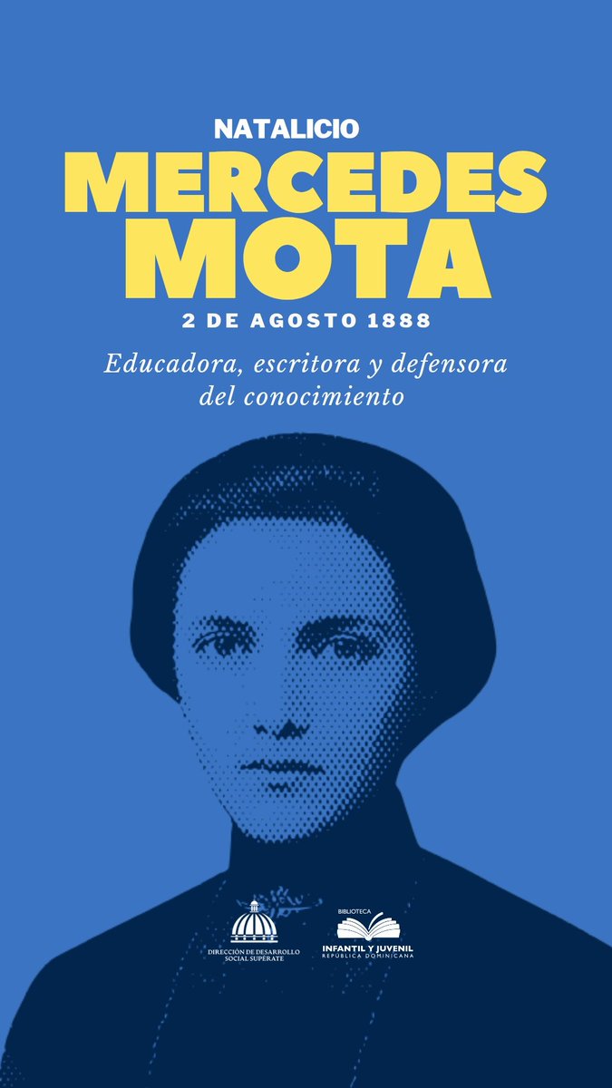 Hoy conmemoramos el natalicio de Mercedes Mota, una mujer que dedicó su vida a la educación y a las letras.

En #TuBIJRD, celebramos su legado fomentando la lectura desde la infancia.