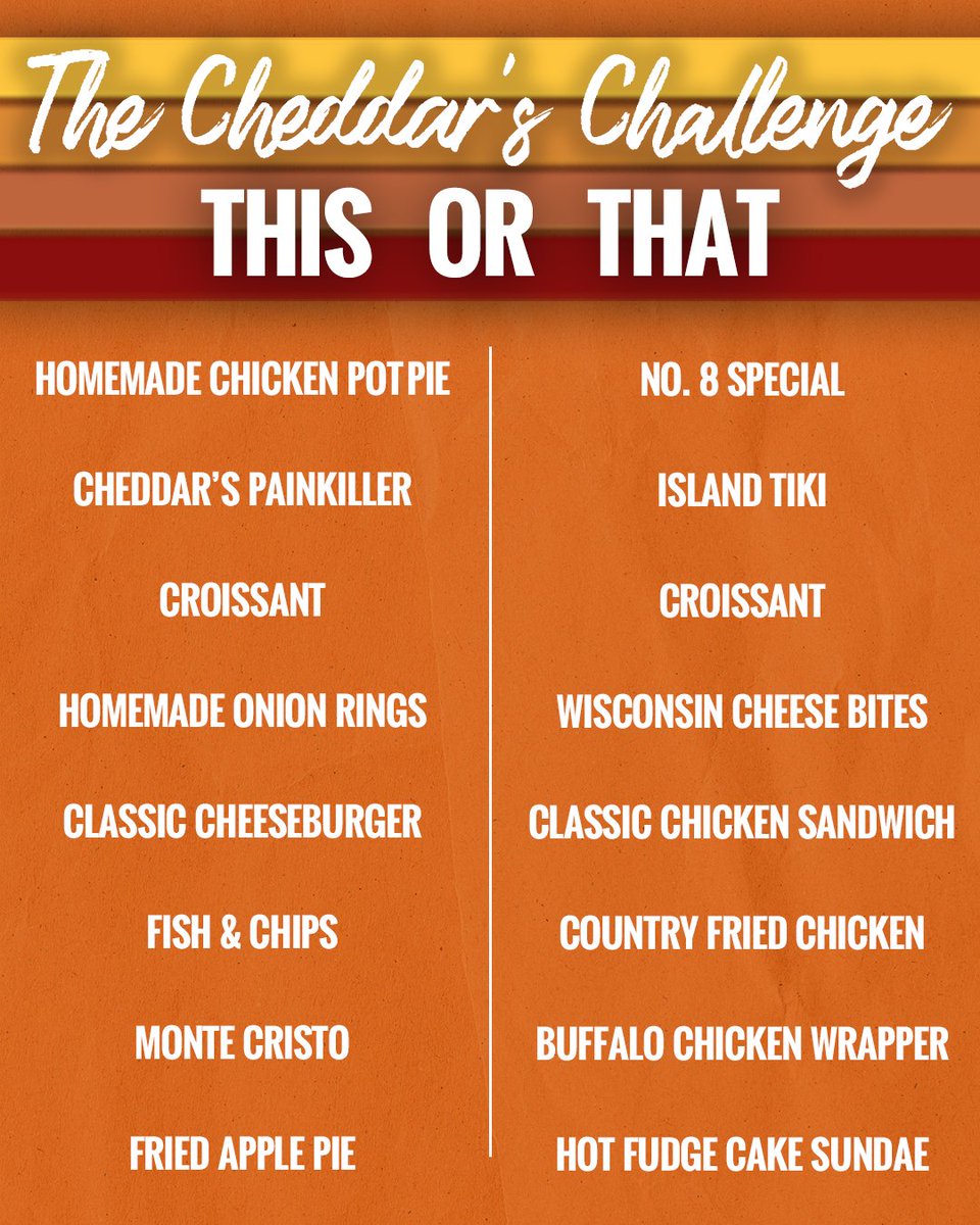 Cheddar's Scratch Kitchen (@cheddarskitchen) on Twitter photo Race day in the heartland is coming in hot, and we want your take! Got strong opinions? Let’s hear 'em. 🗣️
Choose your faves, then screenshot or list them below. You might find yourself with some of that signed swag from <a href="/KyleBusch/">Kyle Busch</a>.
<a href="/RCRracing/">RCR</a> | <a href="/iowaspeedway/">Iowa Speedway</a> | #IowaCorn350 Race day in the heartland is coming in hot, and we want your take! Got strong opinions? Let’s hear 'em. 🗣️
Choose your faves, then screenshot or list them below. You might find yourself with some of that signed swag from <a href="/KyleBusch/">Kyle Busch</a>.
<a href="/RCRracing/">RCR</a> | <a href="/iowaspeedway/">Iowa Speedway</a> | #IowaCorn350