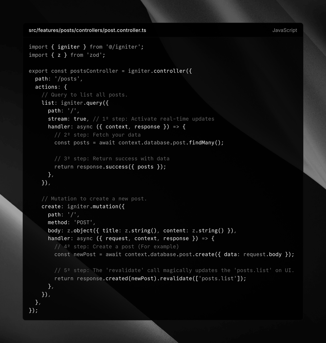 Igniter.js tweet media