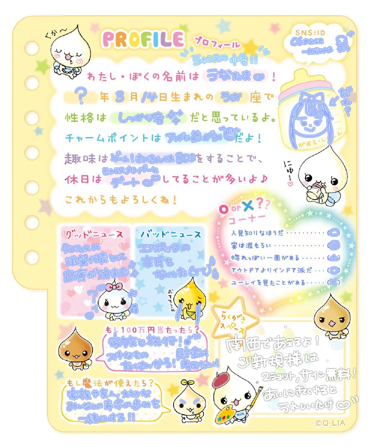 プロフィール帳 - Suche / X