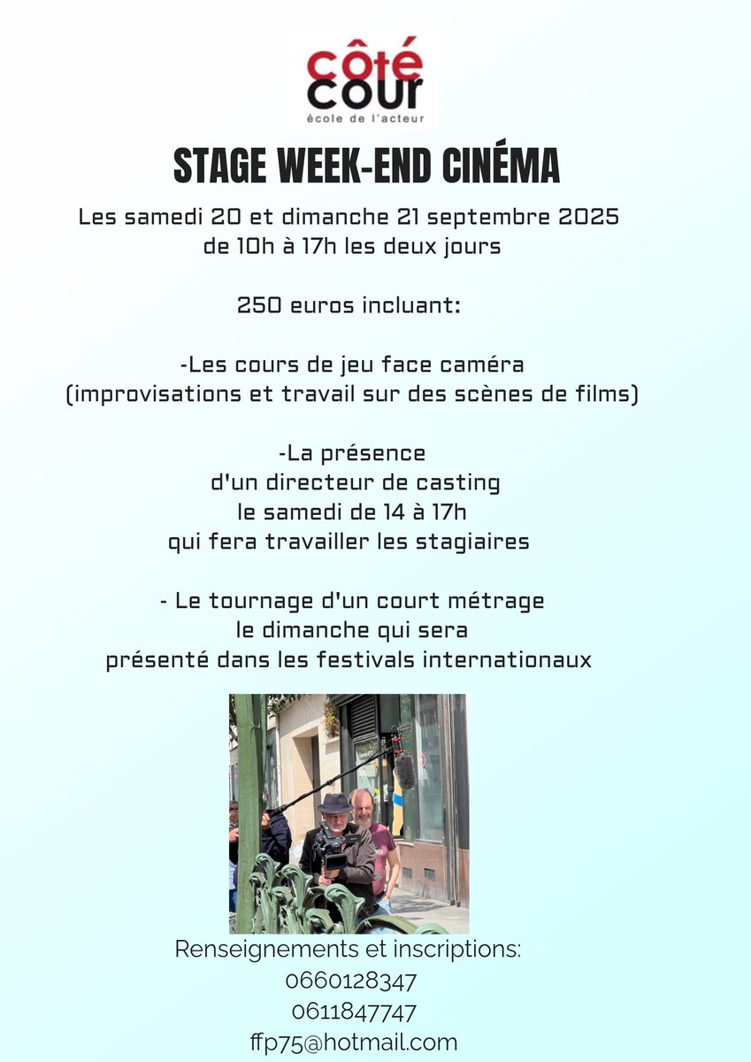 #acting #jeufacecamera #stage #comediennes #comediens #actrices #acteurs #ecoledecinema #coursdecinema #tournage #courtmetrage #shortfilm #paris #directeurdecasting #directricedecasting #casting #castingdirector @ecolecotecour